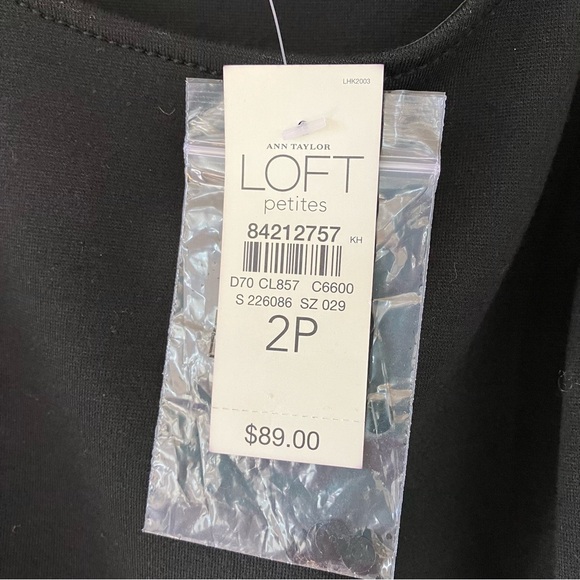 NWT Ann Taylor LOFT Petite Black Retro Sequined Mini Sleeveless Shift Dress (2P) - Picture 10 of 10